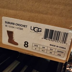 Ugg, Suburb Crochet Brown Boots